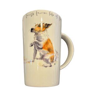 KENT POTTERY Mug Cup Terrier Dog 'Terrible Terrier Lots of Fun' Coffee Tea 14oz